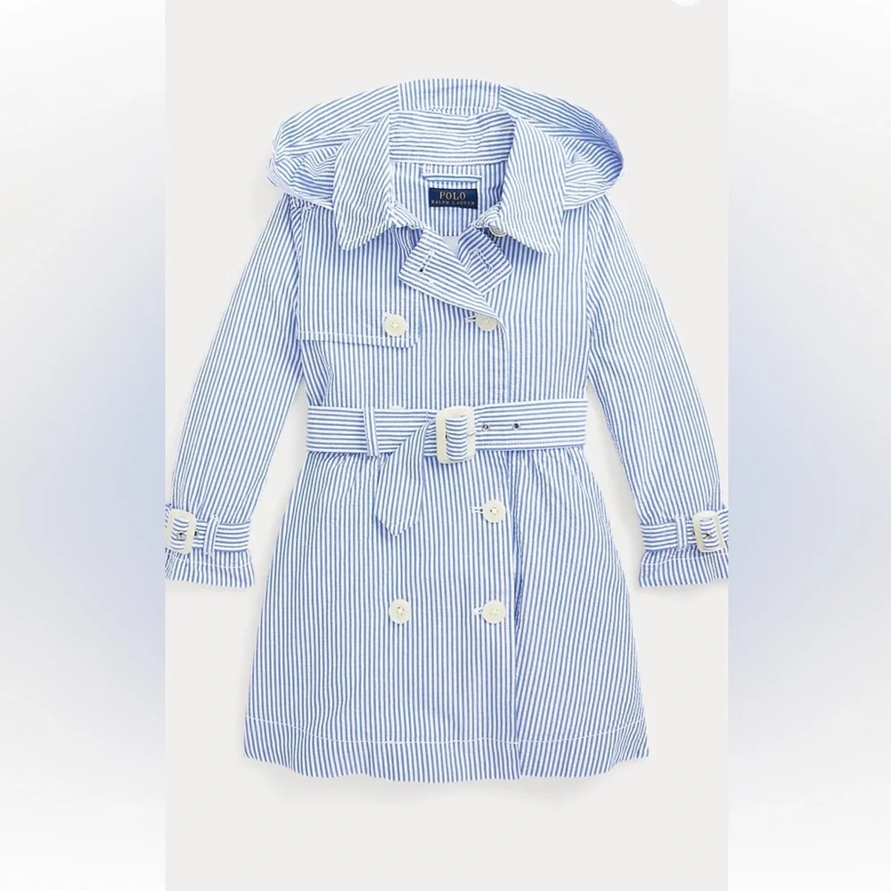 Polo by Ralph Lauren Seersucker Hooded Trench